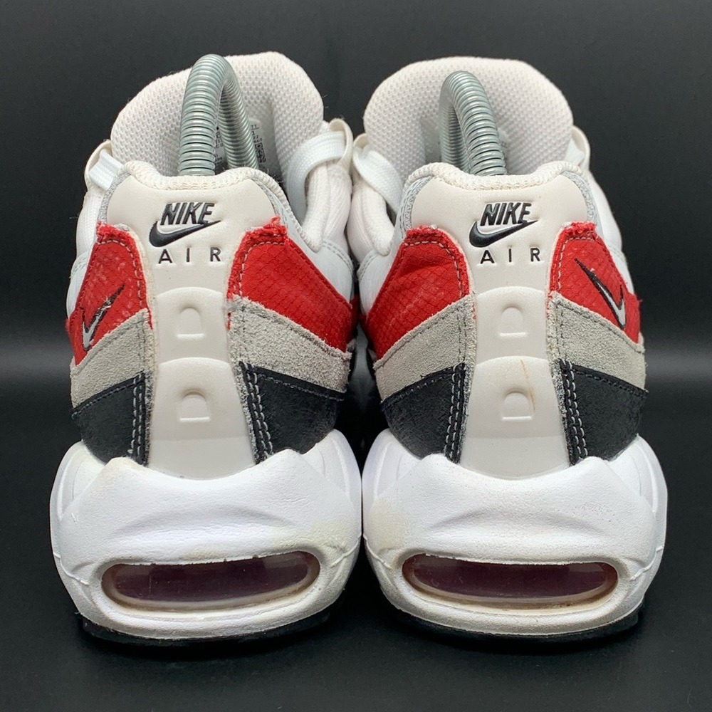 Nike Air Max 95 White University Red Grey Black DQ3430-001 Mens Size 6 - Picture 3 of 10